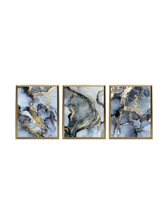 Keskor Threefold Painting Wooden 120x50cm