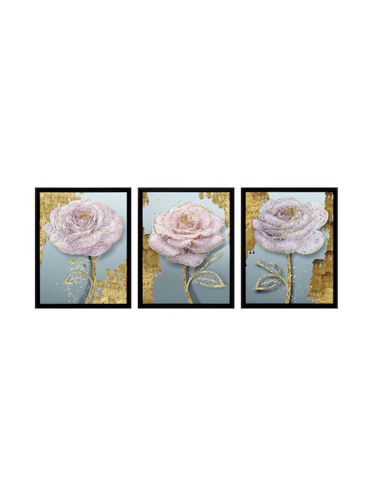 Keskor Threefold Painting Wooden 120x50cm