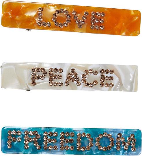 Urban Classics Decorative Agrafe de Păr Multicolor 3buc
