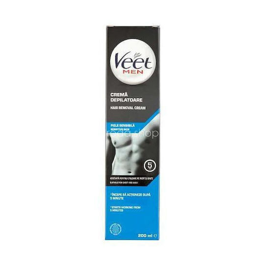 Veet Men Κρέμα Αποτρίχωσης για Σώμα & Στήθος 200ml