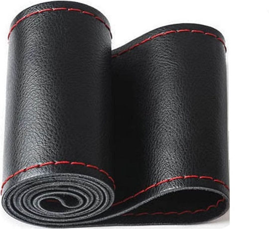 Husă Volan Auto Pe măsură cu Diametru 38cm din Piele ecologică Negru