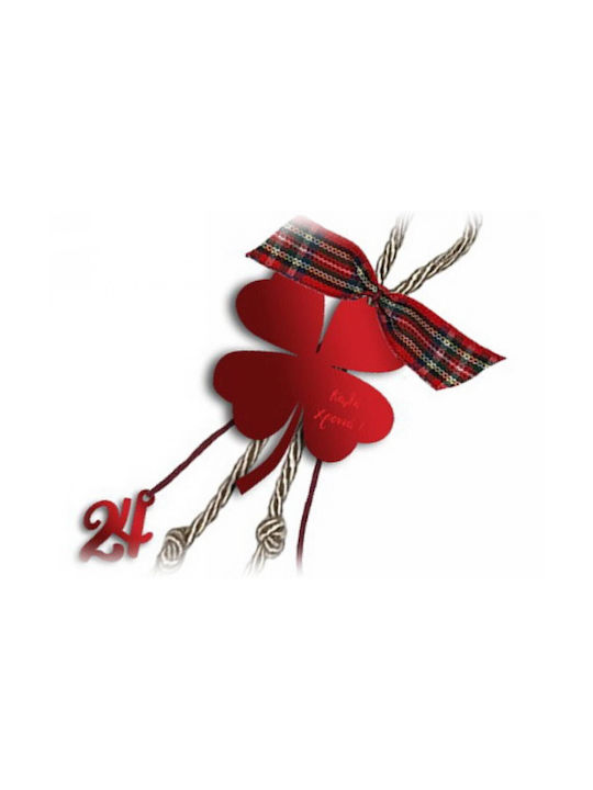 Lucky Charm Clover Red made of Plexiglass 1pcs