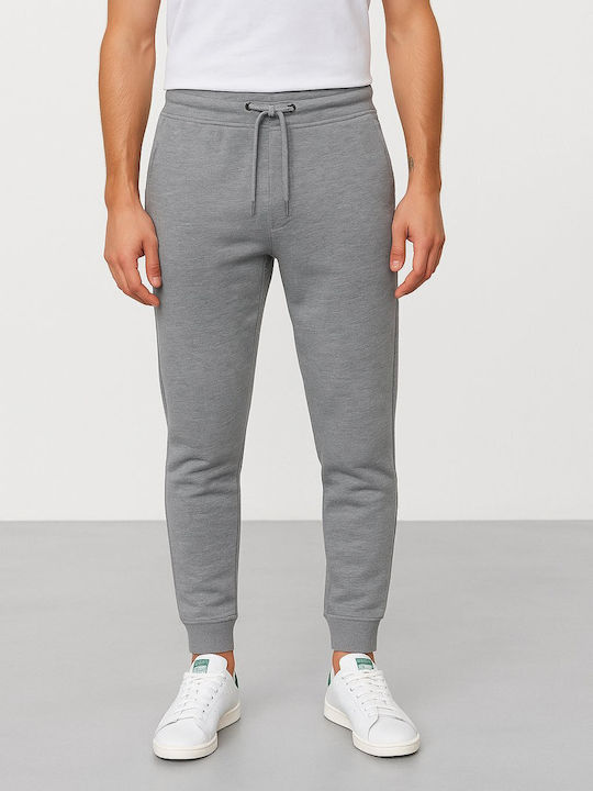 Cotton Point Sweatpants with Elastic Gray