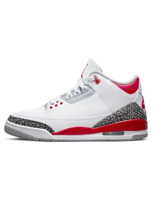 Jordan Air Jordan 3 Retro Bărbați Cizme White / Fire Red / Cement Grey / Black