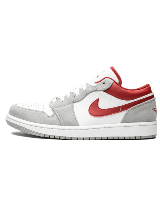 Jordan Air Jordan 1 Low SE Ανδρικά Sneakers Light Smoke Grey / White / Gym Red