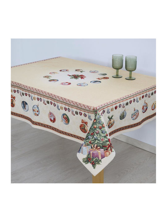 Dimeco Christmas Tablecloth Gold L220xW140cm 1pcs