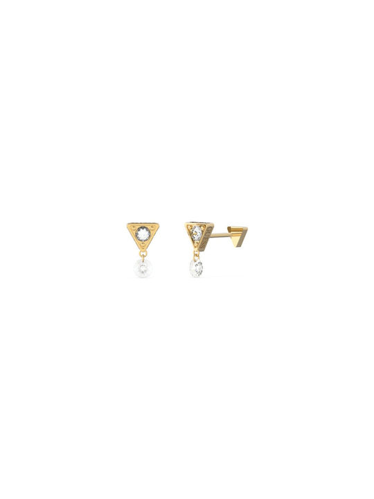 Guess Earrings made of Steel Gold Plated with S...