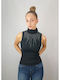 Women's Athletic Blouse Sleeveless Black
