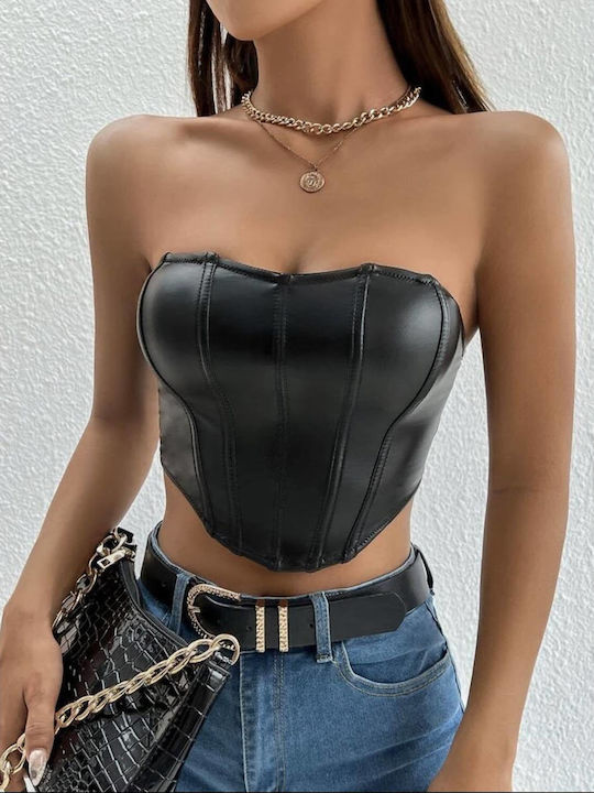 Γυναικεία Μπλούζα Κορσές Strapless Μαύρη
