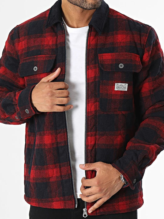Μακρυμάνικo Overshirt Καρό Μαύρο