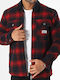 Μακρυμάνικo Overshirt Καρό Μαύρο