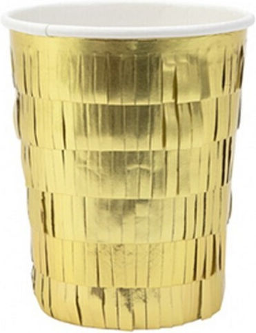 Meri Meri Disposable Cup Paper Gold 250ml 8pcs