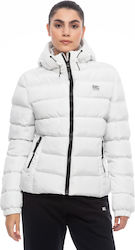 Be:Nation Women's Short Puffer Jacket for Winter White