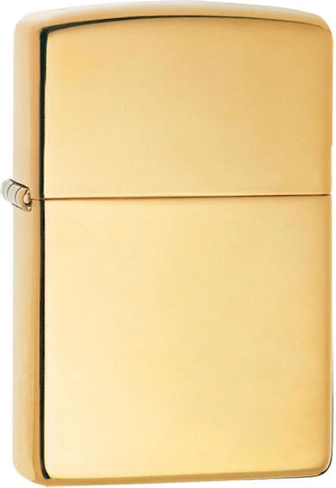 Zippo Armor High Polish Brass Feuerzeug Flamme in Gold Farbe