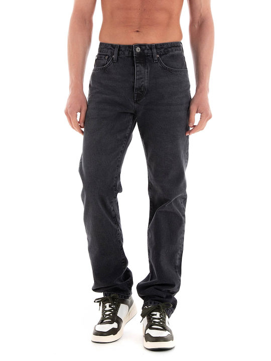 Superdry Pantaloni de Bărbați din Jean în Linie Dreaptă Negru