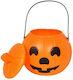 Trick Or Treat bucket Carnival Accessory Orange for Halloween made of Plastic 1pcs