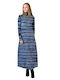 Rochie Maxi Tricotată Albastră