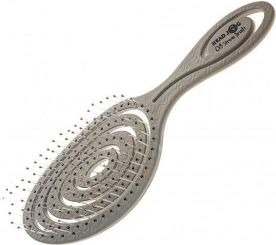Head Jog 08 Straw Brush Βούρτσα Μαλλιών Γκρι