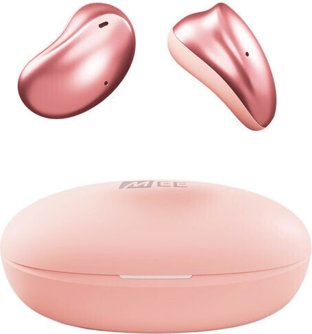 Mee Audio Pebbles Earbud Bluetooth Handsfree Ακουστικά με Αντοχή στον Ιδρώτα και Θήκη Φόρτισης Rose Gold