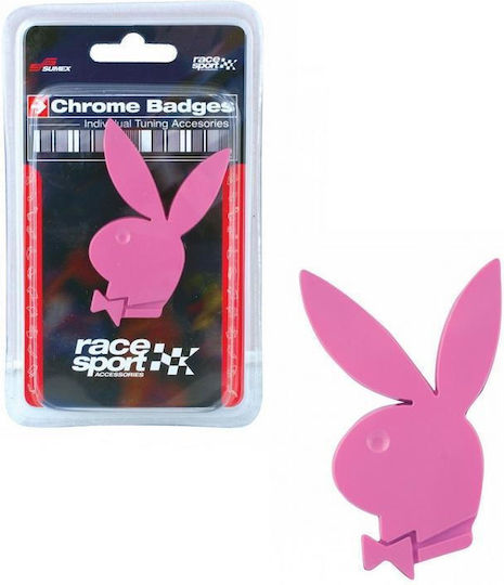 Racesport Αυτοκόλλητο 4.5 x 4.5cm Πόρτας Αυτοκινήτου σε Ροζ Χρώμα