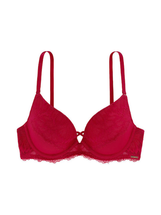 Plunge Plunge Bra Underwire Red