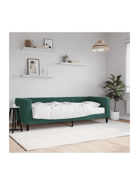 Sofa Bett Einzelbett Mit Stoff bezogen Dark Gre...