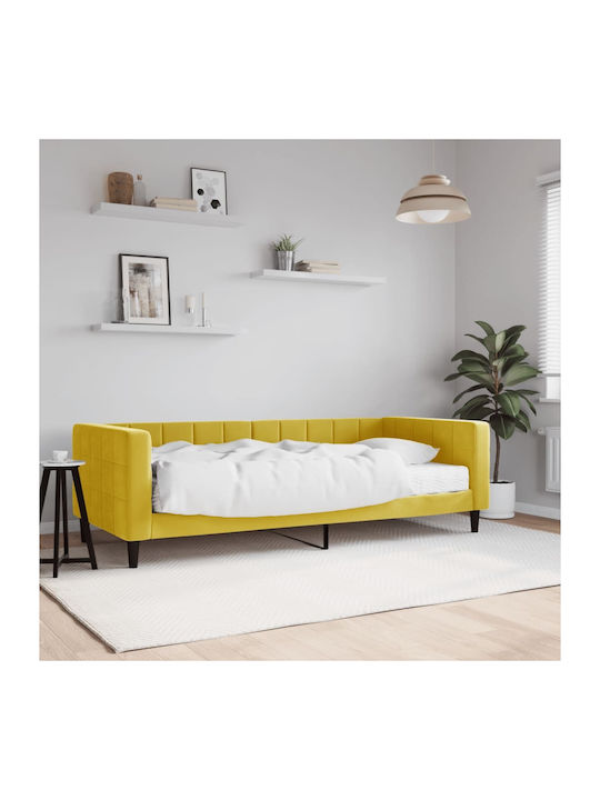 Sofa Bett Einzelbett Mit Stoff bezogen Yellow m...