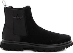 Calvin Klein Men's Leather Boots Black