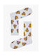 Axidwear Pizza Dog Socks White