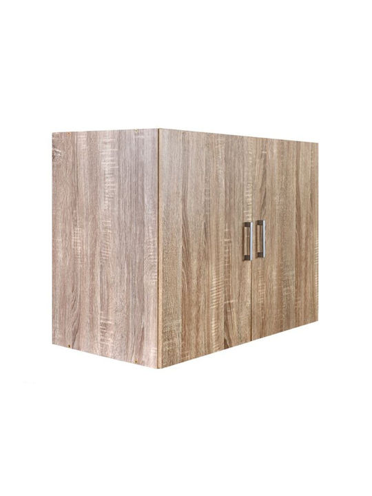 HomeMarkt Jaslyn Rechteckige Loft-Schrank aus Spanplatte Sonoma 80x60x42cm HM350.02