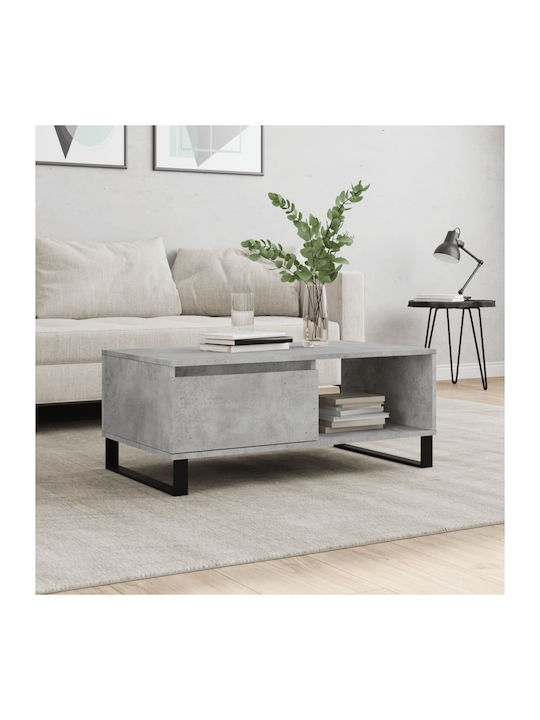 Rechteckig Couchtisch Grey L90xB50xH36.5cm