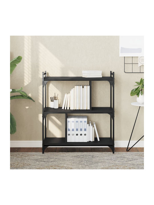 Bookcase Black 76x32x88cm