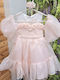 Kinderkleid Set mit Accessoires Rosa