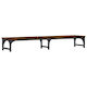 vidaXL Stand Desk Mounted Monitor Smoked Oak 10...