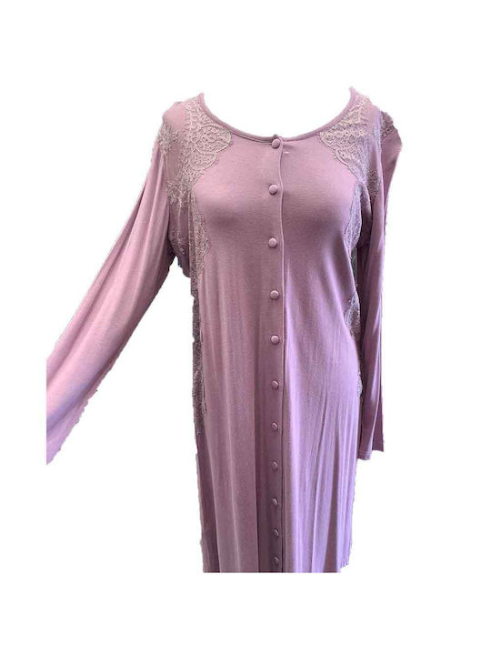 Lormar Winter Women's Nightdress Purple