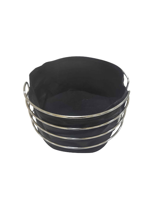 TnS Καλάθι Ψωμιού Μεταλλικό Μαύρο 20x10cm