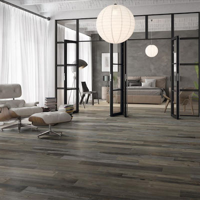 Stn Ceramica Barnwood Magma MT Floor Interior Matte Ceramic Tile 90x15cm Gray