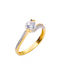 Xrisokosmima Single Stone from Gold 14K