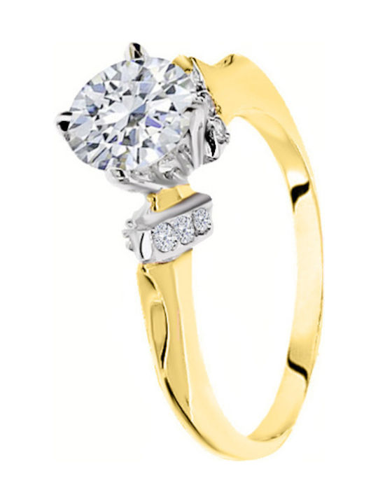 Xrisokosmima Single Stone from Gold 14K