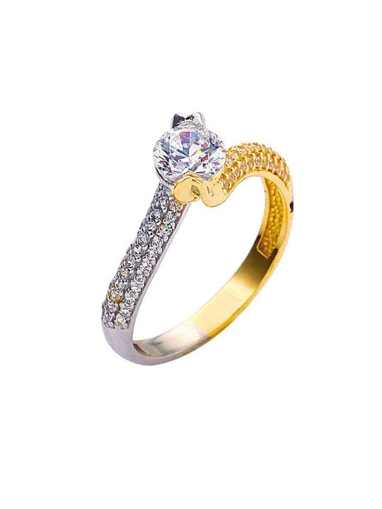 Xrisokosmima Single Stone from Gold 14K