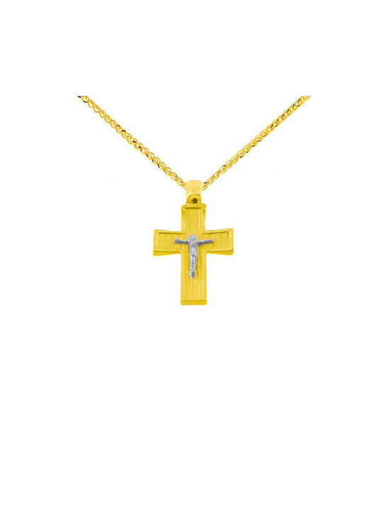 Χρυσός Σταυρός Με Αλυσίδα 14K