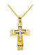 Damen Gold Kreuz 14K mit Kette