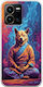 Animals Dog Back Cover Silicon Multicolor (Vivo Y22S / Y35)