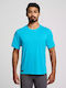 Saucony Stopwatch Men's Short Sleeve Blouse Light Blue