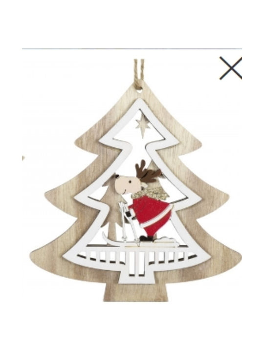 Christmas Wooden Tree Ornament Brown