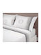 Manterol Casa Js Cottone Σετ Σεντόνια King Size με Λάστιχο 270x285+30εκ. Άσπρο / Γκρι (4τμχ)