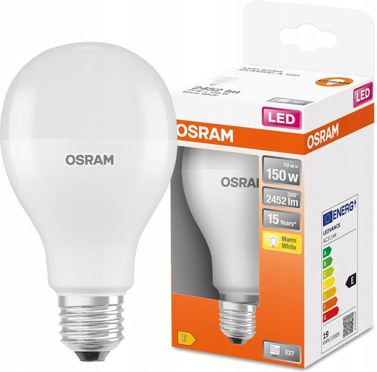 Osram Λάμπα LED 19W για Ντουί E27 Θερμό Λευκό 2451lm
