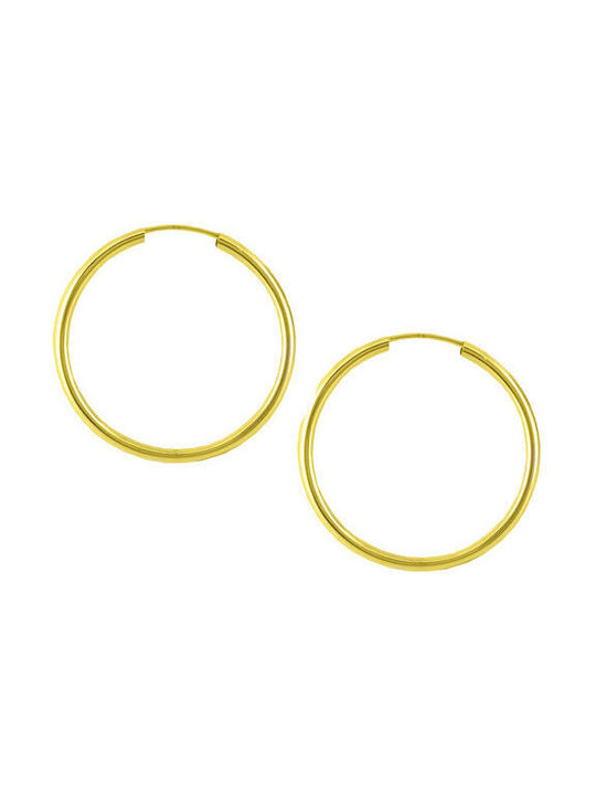 Earrings Hoops made of Gold 14K