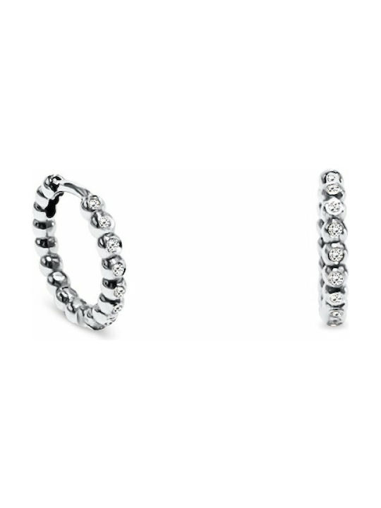 Chrilia Earrings Hoops with Diamond