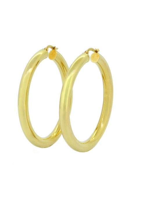 Earrings Hoops made of Gold 14K